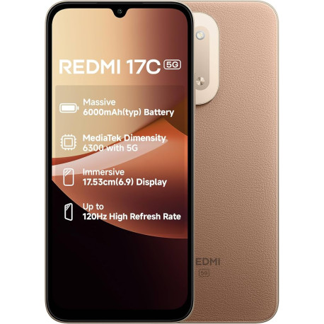 Xiaomi Redmi 17C 5G Dual Sim 4GB RAM 128GB - Brown