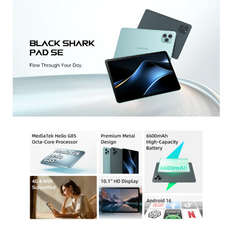 Tablet Black Shark Pad SE 10.1 LTE 4GB RAM 128GB - Black