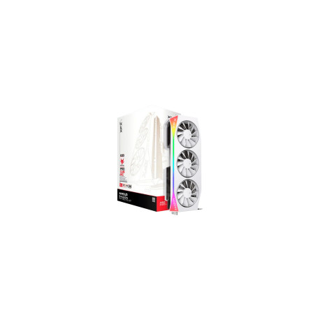 XFX Mercury AMD Radeon RX 9070XT OC White Magnetic Air Edition with RGB 16GB GDDR6 HDMI 3xDP, AMD RD