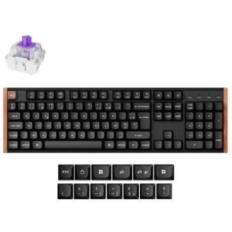 Tipkovnica Keychron K10H-F1-UK Black Wooden RGB100% Layout/BT/2.4GHz/Nebula Sw/Gateron 2.0 Mag Sw