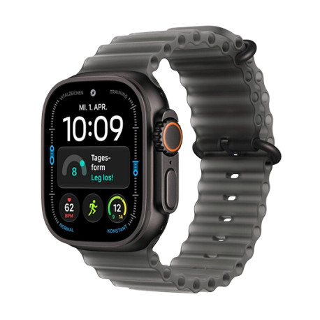 Watch Apple Watch Ultra 4 (2026) 5G 49mm  Black Titanium Case with Translucent Black Ocean Band - Black