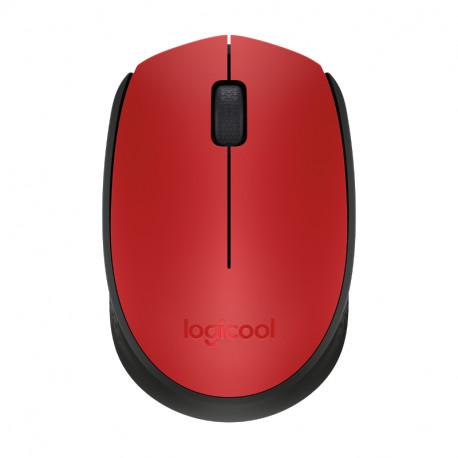 Logitech M171 bežični optički miš, crveno-crna