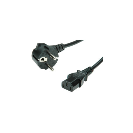 Roline VALUE naponski kabel, ravni IEC 320-C13 konektor, crni, 1.8m