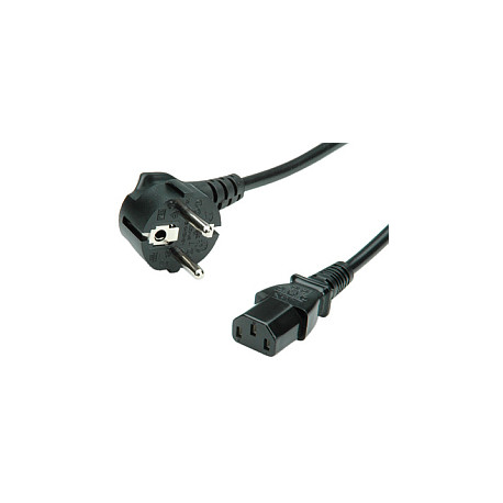 Roline naponski kabel, ravni IEC320 C13 konektor, crni, 3.0m