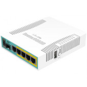 Mikrotik RB960PGS, hEX PoE, 800MHz CPU, 128MB RAM, 5×Gigabit LAN, (4×PoE izlaz), SFP, USB, RouterOS L4, plastično kućišt