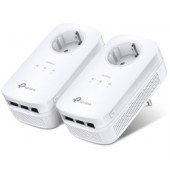 TP-Link AV1300 Powerline Gigabit mrežni adapter, 1300Mbps, 3×GLAN, 2×2 MIMO, dodatna strujna utičnica, HomePlug AV2 (dupl