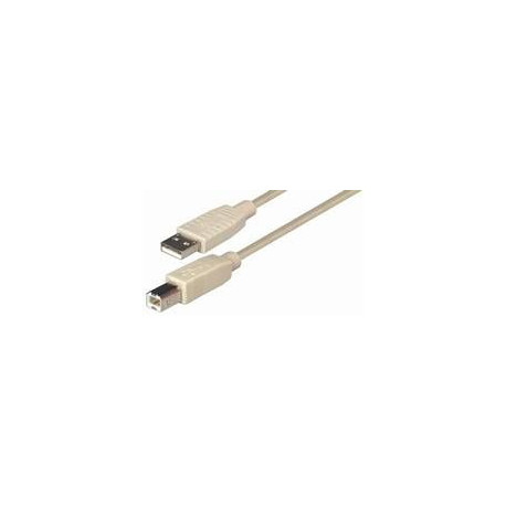 Transmedia USB 2.0 AB, Beige, 1,8m
