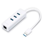 TP-LINK UE330 USB 3.0 3-Port Hub & Gigabit Ethernet Adapter 2 in 1 USB Adapter